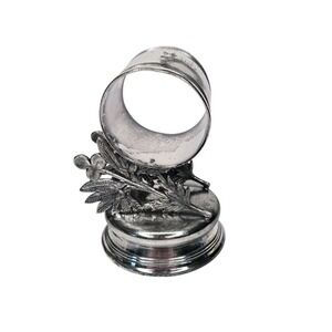 Antique Pairpoint Floral Napkin Ring Victorian Quadruple Silverplate